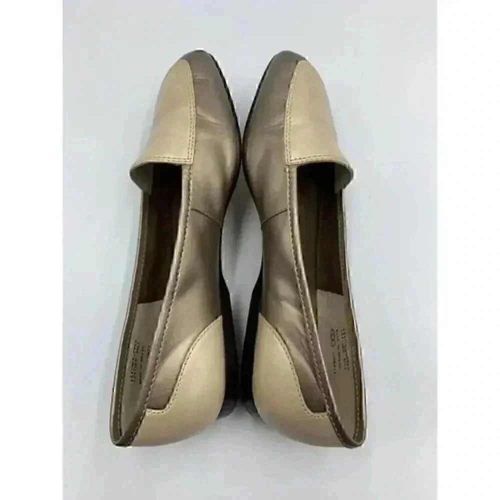 Enzo Angiolini Women's Leather Colorblock Liberty Loafer‎ Sz 7.5 metalic